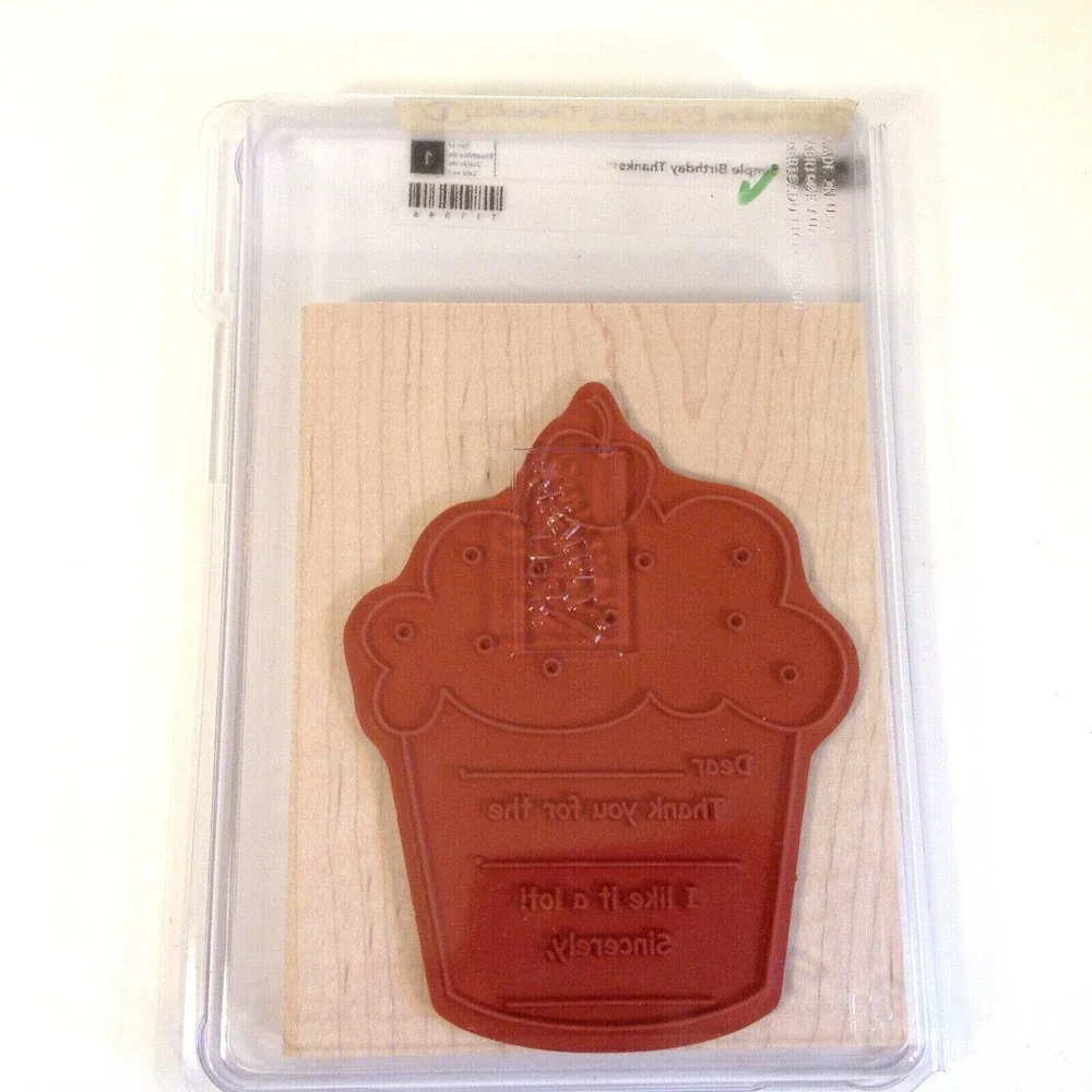 Stampin’ Up!  Simple Birthday Thanks Set of 1 Tag New Open Box #111546 Mounted